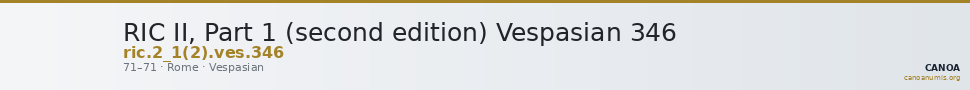 RIC II, Part 1 (second edition) Vespasian 346 — CANOA