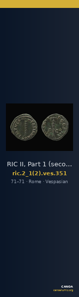 RIC II, Part 1 (second edition) Vespasian 351 — CANOA