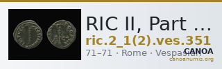 RIC II, Part 1 (second edition) Vespasian 351 — CANOA