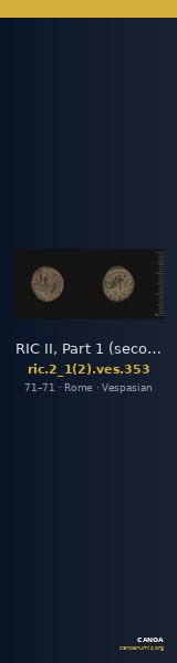 RIC II, Part 1 (second edition) Vespasian 353 — CANOA