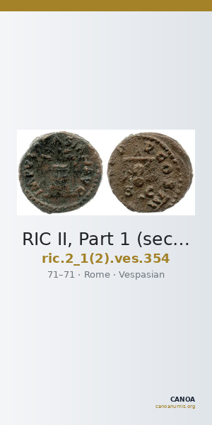 RIC II, Part 1 (second edition) Vespasian 354 — CANOA
