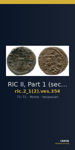 RIC II, Part 1 (second edition) Vespasian 354 — CANOA