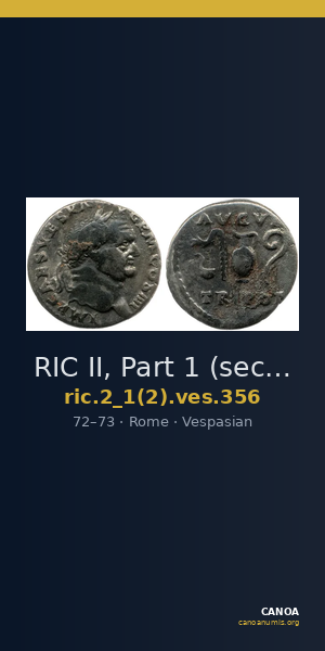 RIC II, Part 1 (second edition) Vespasian 356 — CANOA