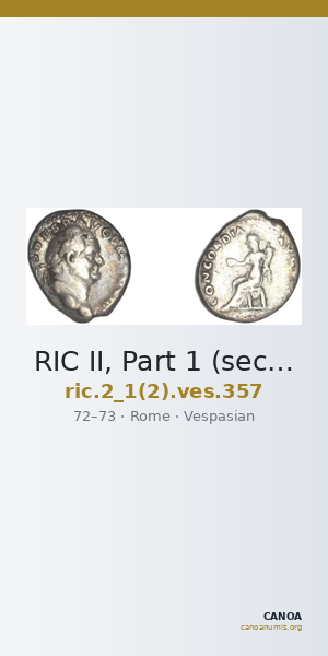 RIC II, Part 1 (second edition) Vespasian 357 — CANOA