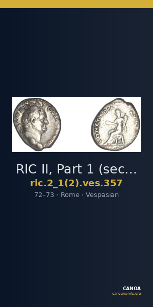 RIC II, Part 1 (second edition) Vespasian 357 — CANOA