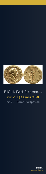 RIC II, Part 1 (second edition) Vespasian 358 — CANOA