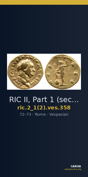 RIC II, Part 1 (second edition) Vespasian 358 — CANOA