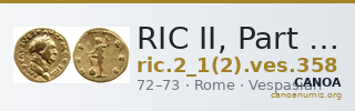 RIC II, Part 1 (second edition) Vespasian 358 — CANOA