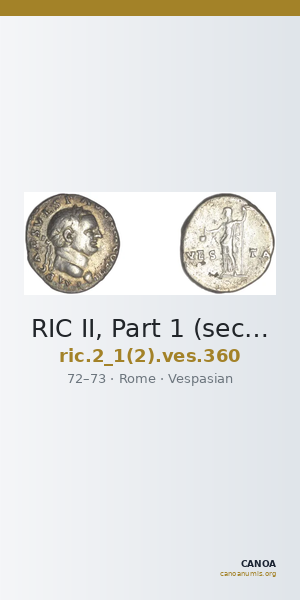 RIC II, Part 1 (second edition) Vespasian 360 — CANOA