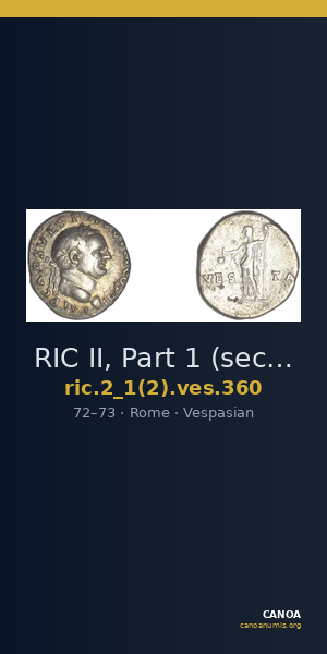 RIC II, Part 1 (second edition) Vespasian 360 — CANOA