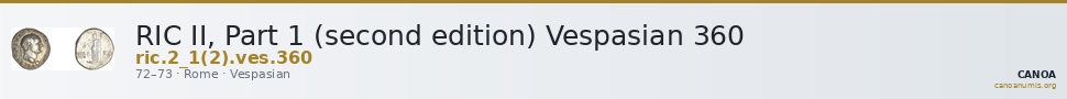 RIC II, Part 1 (second edition) Vespasian 360 — CANOA