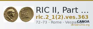 RIC II, Part 1 (second edition) Vespasian 363 — CANOA
