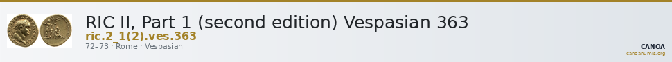 RIC II, Part 1 (second edition) Vespasian 363 — CANOA