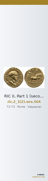 RIC II, Part 1 (second edition) Vespasian 364 — CANOA