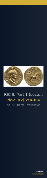 RIC II, Part 1 (second edition) Vespasian 364 — CANOA