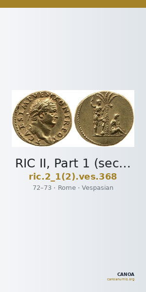 RIC II, Part 1 (second edition) Vespasian 368 — CANOA