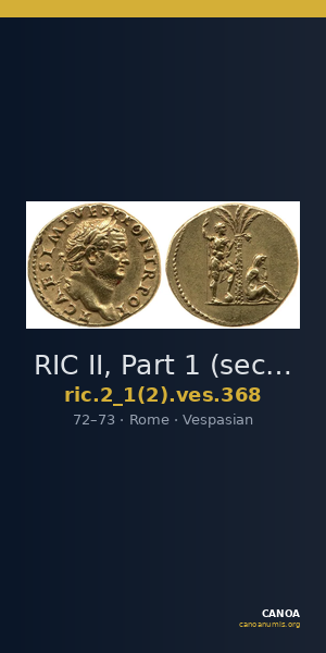 RIC II, Part 1 (second edition) Vespasian 368 — CANOA