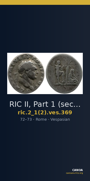 RIC II, Part 1 (second edition) Vespasian 369 — CANOA