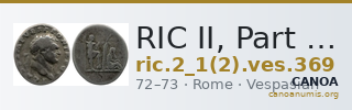 RIC II, Part 1 (second edition) Vespasian 369 — CANOA