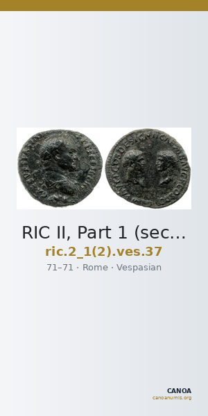 RIC II, Part 1 (second edition) Vespasian 37 — CANOA