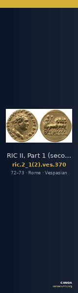 RIC II, Part 1 (second edition) Vespasian 370 — CANOA