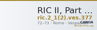 RIC II, Part 1 (second edition) Vespasian 377 — CANOA