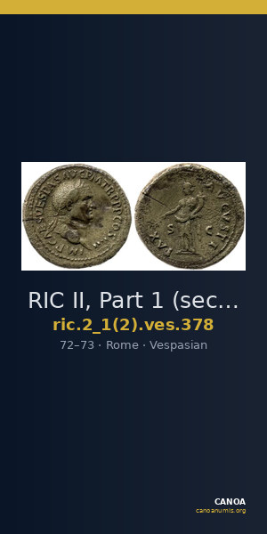 RIC II, Part 1 (second edition) Vespasian 378 — CANOA
