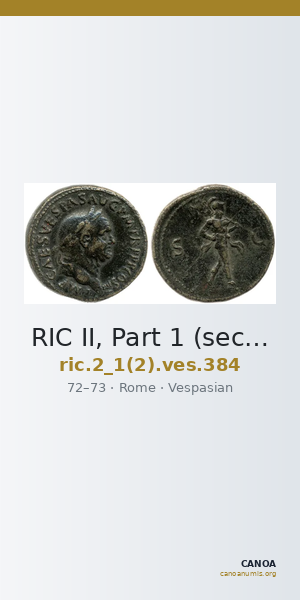 RIC II, Part 1 (second edition) Vespasian 384 — CANOA
