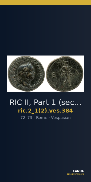 RIC II, Part 1 (second edition) Vespasian 384 — CANOA