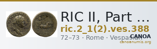 RIC II, Part 1 (second edition) Vespasian 388 — CANOA