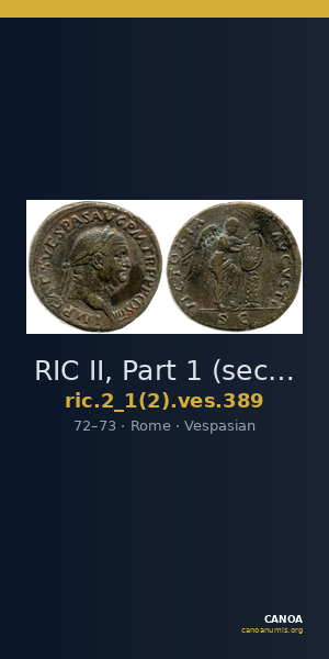 RIC II, Part 1 (second edition) Vespasian 389 — CANOA