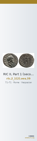 RIC II, Part 1 (second edition) Vespasian 39 — CANOA