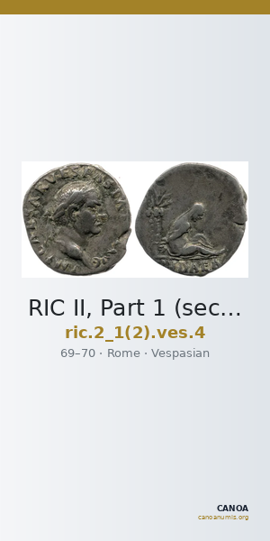 RIC II, Part 1 (second edition) Vespasian 4 — CANOA