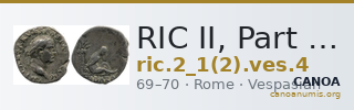 RIC II, Part 1 (second edition) Vespasian 4 — CANOA