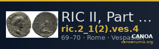 RIC II, Part 1 (second edition) Vespasian 4 — CANOA