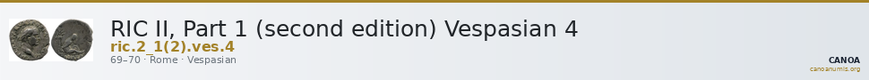 RIC II, Part 1 (second edition) Vespasian 4 — CANOA