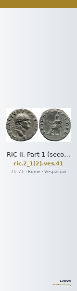 RIC II, Part 1 (second edition) Vespasian 41 — CANOA