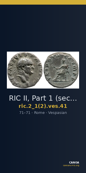 RIC II, Part 1 (second edition) Vespasian 41 — CANOA