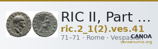 RIC II, Part 1 (second edition) Vespasian 41 — CANOA
