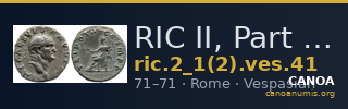 RIC II, Part 1 (second edition) Vespasian 41 — CANOA