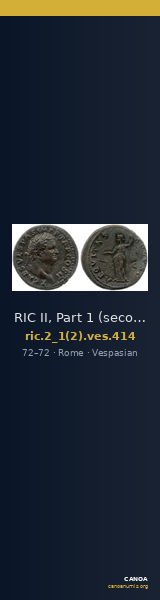 RIC II, Part 1 (second edition) Vespasian 414 — CANOA