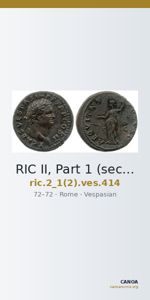 RIC II, Part 1 (second edition) Vespasian 414 — CANOA