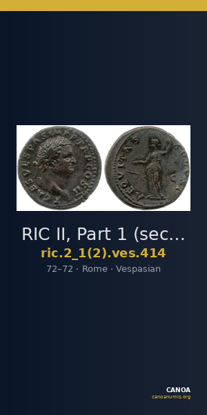 RIC II, Part 1 (second edition) Vespasian 414 — CANOA