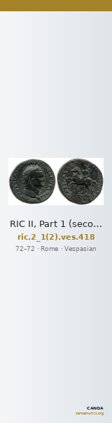 RIC II, Part 1 (second edition) Vespasian 418 — CANOA
