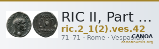 RIC II, Part 1 (second edition) Vespasian 42 — CANOA