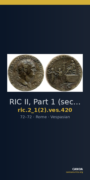 RIC II, Part 1 (second edition) Vespasian 420 — CANOA