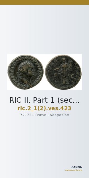 RIC II, Part 1 (second edition) Vespasian 423 — CANOA