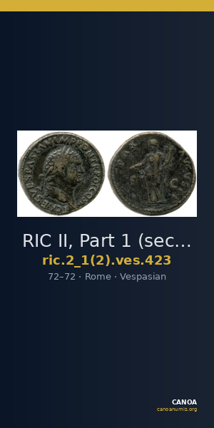 RIC II, Part 1 (second edition) Vespasian 423 — CANOA