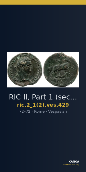 RIC II, Part 1 (second edition) Vespasian 429 — CANOA