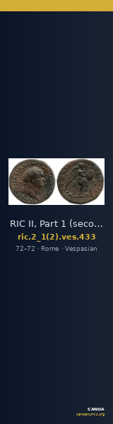 RIC II, Part 1 (second edition) Vespasian 433 — CANOA